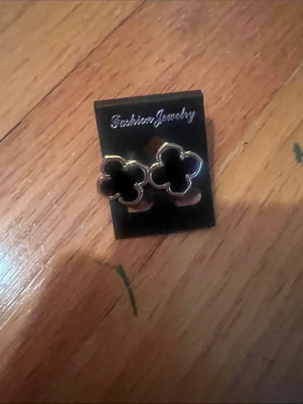 Black Clover Stud Earrings